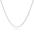 Bold Alphabet Letter Initial Charm Necklace in White Gold Tone